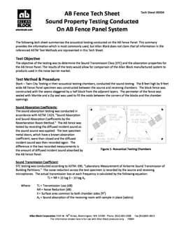 Sound Testing Conducted on AB Fence Panel System