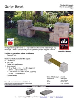 Building a Courtyard Bench