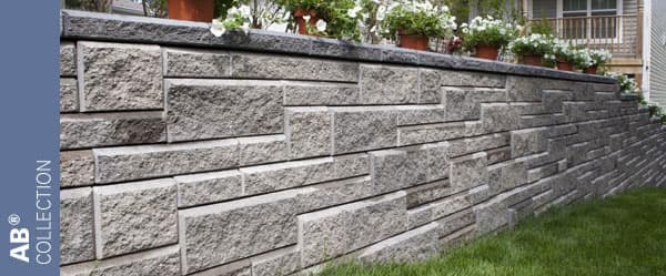 The AB Collection gives a smooth fluid finish to any outdoor living space. Use the blocks individually or blend them together to create patterned walls that will define your space for years to come. Enjoy the beauty and durability of this collection's classic cut stone look that adds distinguished style to any landscape.