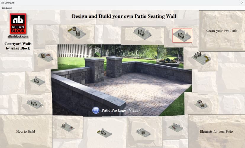AB Courtyard Patio Walls Design & Estimating App