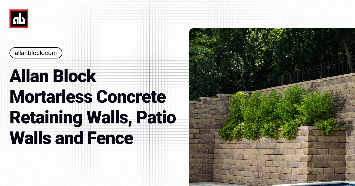 Screenshot of Allan Block - Mortarless Concrete Retaining Wall Systems & Outdoor Living Solutions